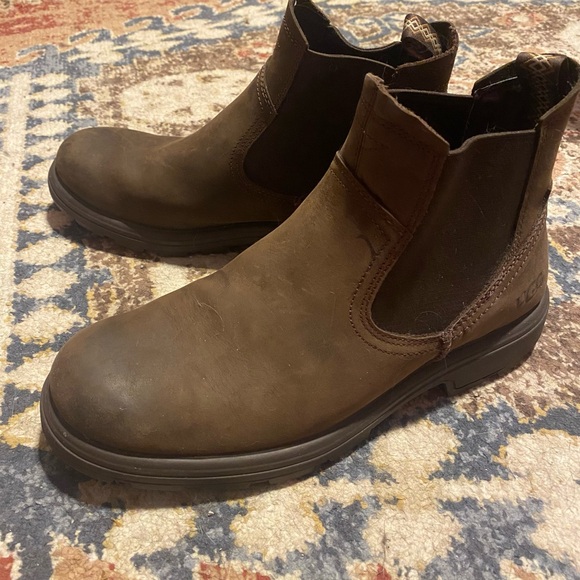 UGG Dark Brown Suede Chelsea Boots - Picture 1 of 5